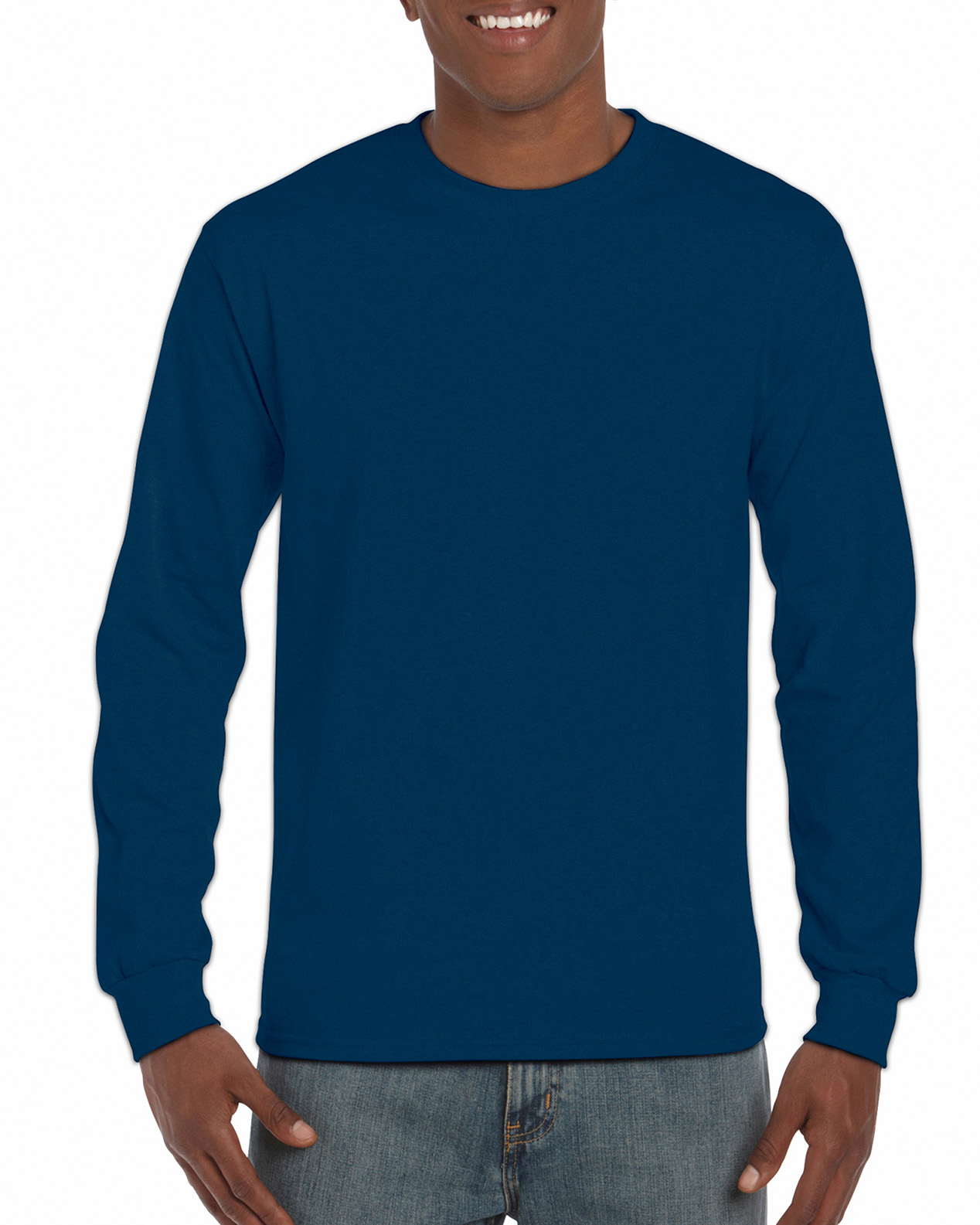 Gildan Hammer Adult Long Sleeve T-Shirt Sport Dark Navy Medium (H400 ...